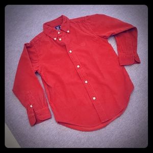 Corduroy long sleeve shirt